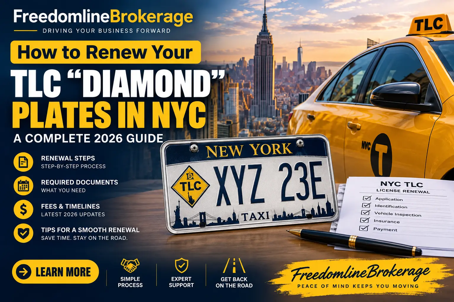 How to Renew Your TLC “Diamond” Plates in NYC: A Complete 2026 Guide